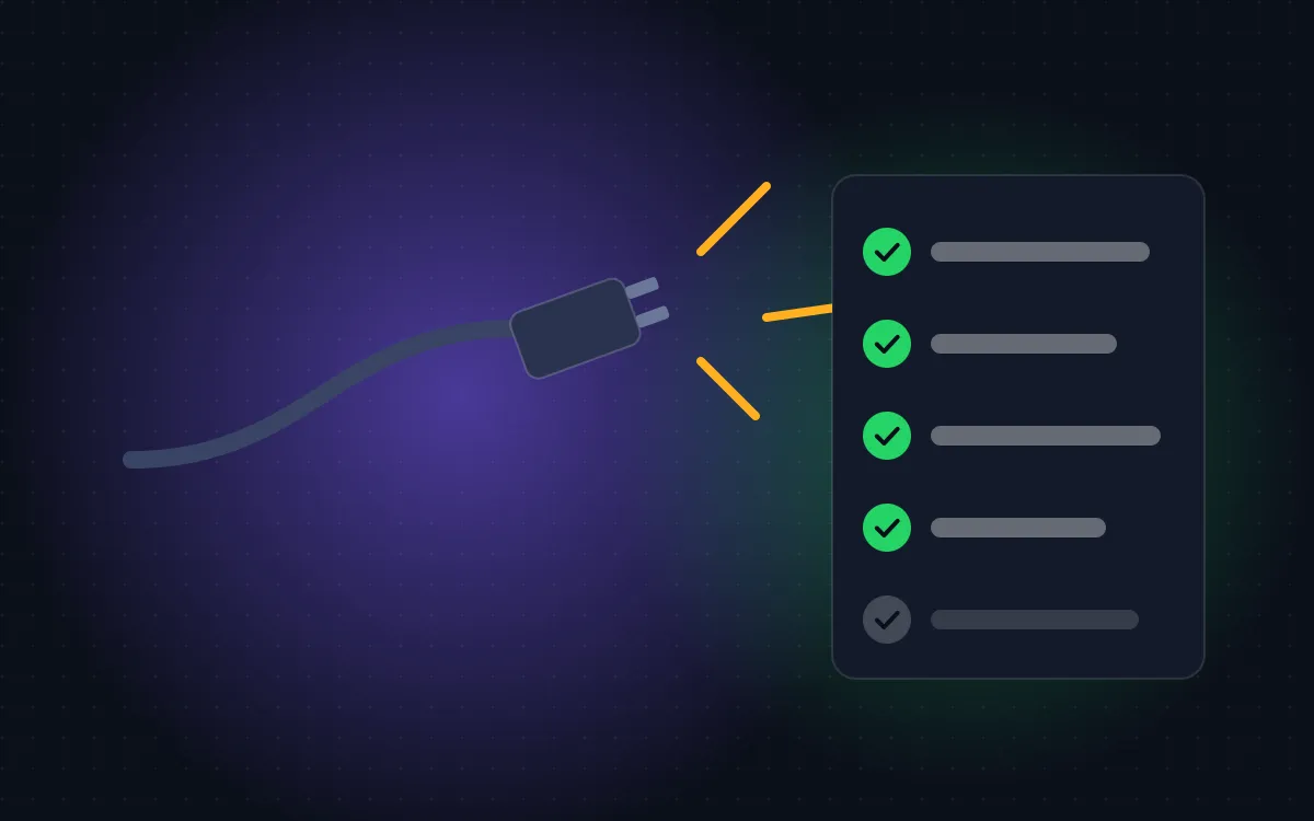 How to cut the cord: an unplugged cable next to a finished switching checklist